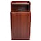 Alpine Industries Mahogany Waste Receptacle Enclosure with Drop Hole and Tray Shelf ALP476-DH-MA - alternate 4